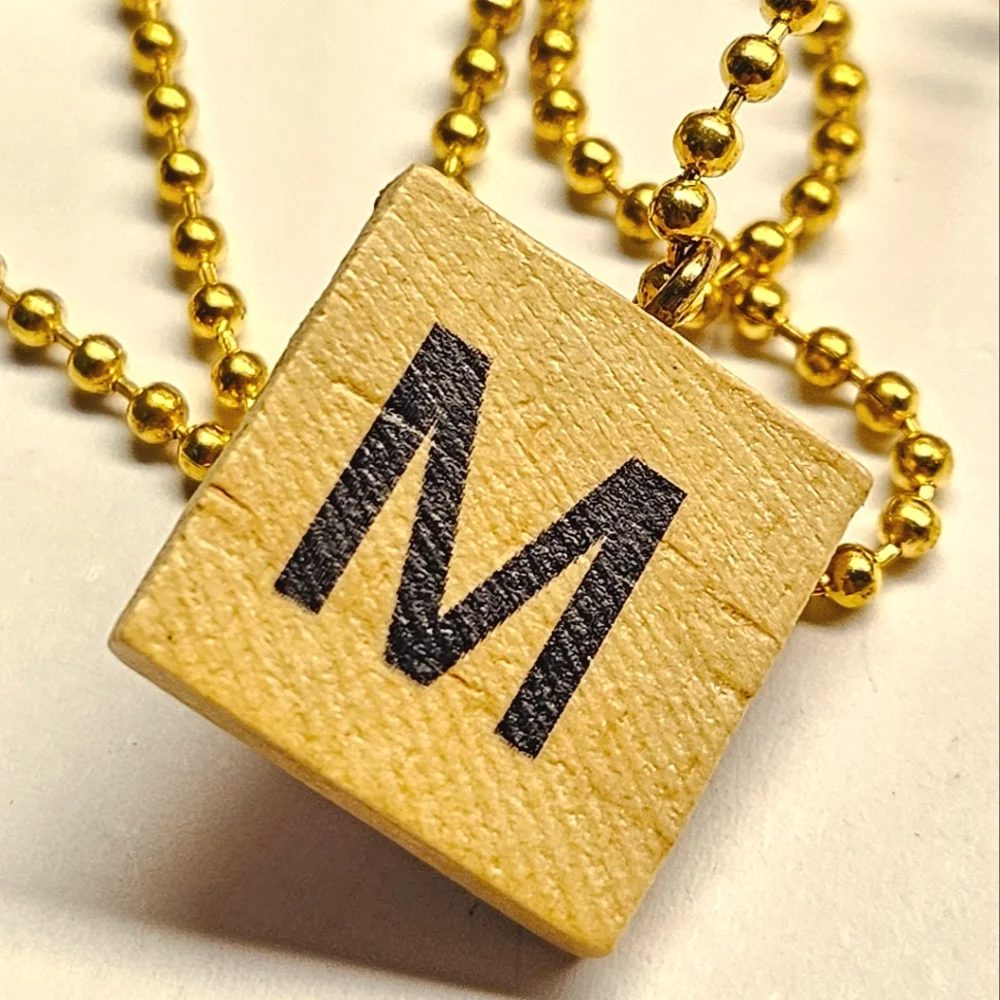 Tropical Leaves Tile Pendant Necklace - Picture 3 of 3